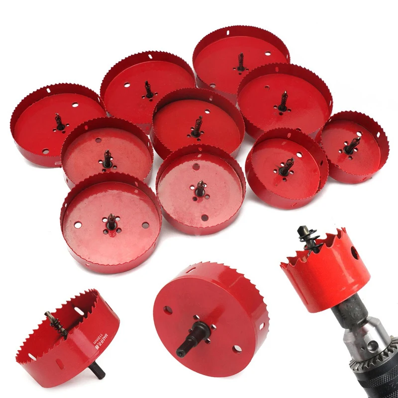 

12Pcs 14-30mm M42 Bi Metal M42 HSS Hole Saw Cutter Drill Bit Set Different Sizes Metal Opener for Plank Wood/Aluminum Iron Pipe