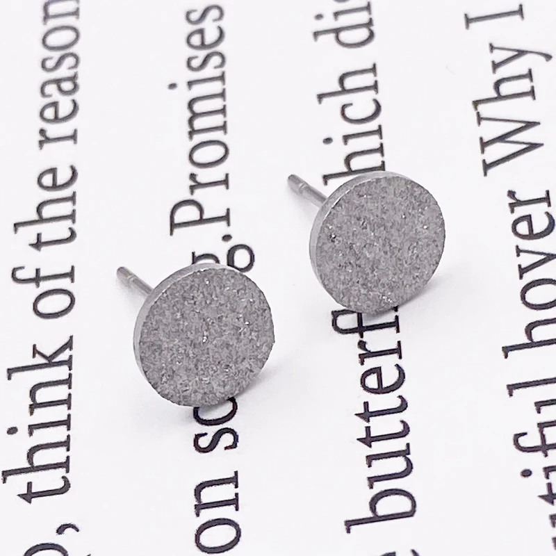 

Korean Classic 8mm Small Round Silver Color Surgical Stainless Steel Piercing Ear Studs Jewelry For Moom Woman Teens Girls Gifts