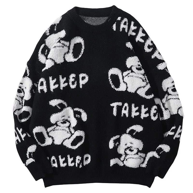 Fall/winter Bear Print Round Neck Pullover Men Vintage Alphabet Fashion Casual Sweater Couple Campus Loose Knitwear Harajuku
Fall/winter Bear Print Round Neck Pullover Men Vintage Alphabet Fashion Casual Sweater Couple Campus Loose Knitwear Harajuku