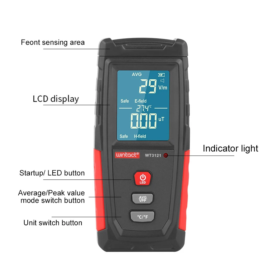 T50 WT3121 Counter for electric field radiation magnetic field emission Electromagnetic Radiation Detector Meter Dosimeter
T50 WT3121 Counter for electric field radiation magnetic field emission Electromagnetic Radiation Detector Meter Dosimeter