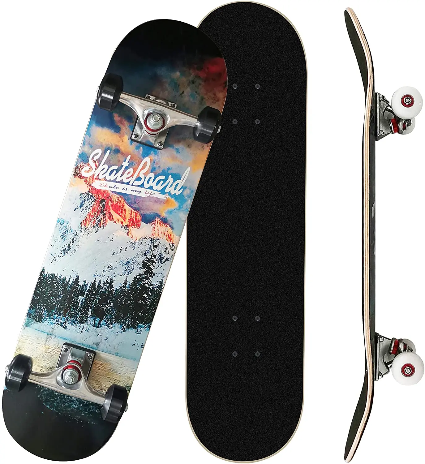 Nattork Skateboard Beginner Skateboards 31Inch Complete Skateboard 9 Layer Canadian Maple Double Kick Deck Concave Cruiser Trick
Nattork Skateboard Beginner Skateboards 31Inch Complete Skateboard 9 Layer Canadian Maple Double Kick Deck Concave Cruiser Trick