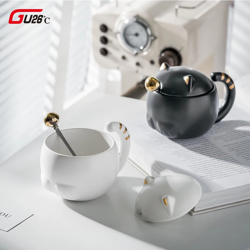 Novelty Ceramic Cute Cat Mugs With Spoon Coffee Tea Milk Animal Cups With Handle Lid 350ml Drinkware Nice Gifts
Novelty Ceramic Cute Cat Mugs With Spoon Coffee Tea Milk Animal Cups With Handle Lid 350ml Drinkware Nice Gifts