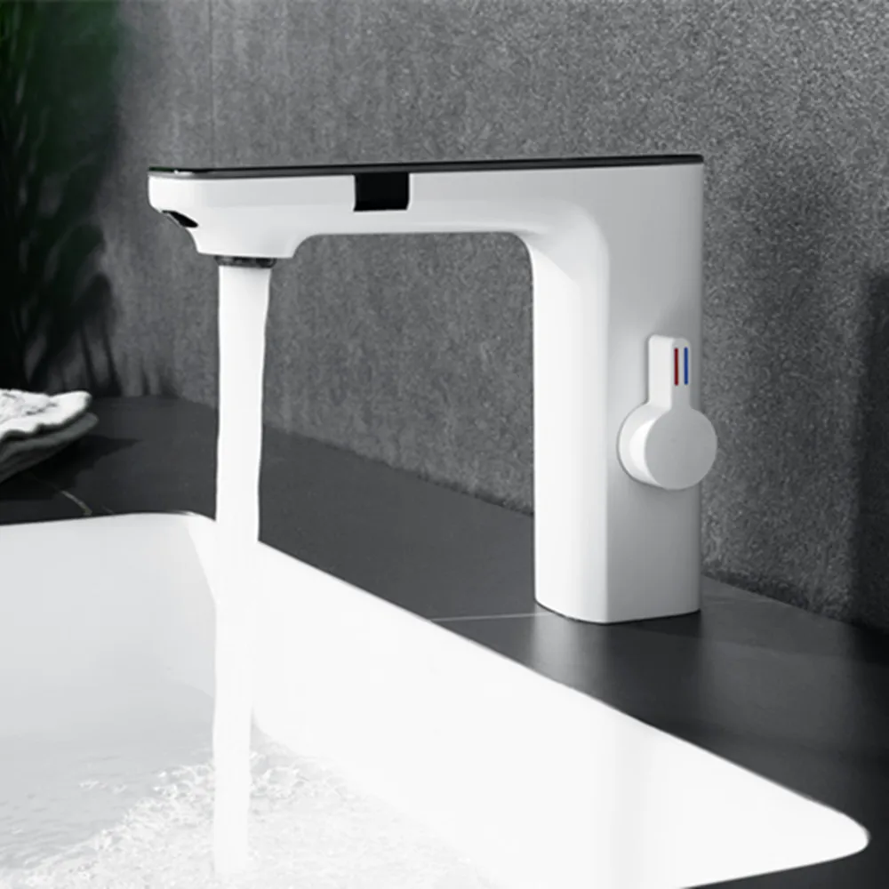 Luxury Smart Sensor Basin Faucet Digital Display Screen Hot Cold Water Mixer Tap Vanity Touchless Faucet For Bathroom Basin
Luxury Smart Sensor Basin Faucet Digital Display Screen Hot Cold Water Mixer Tap Vanity Touchless Faucet For Bathroom Basin
