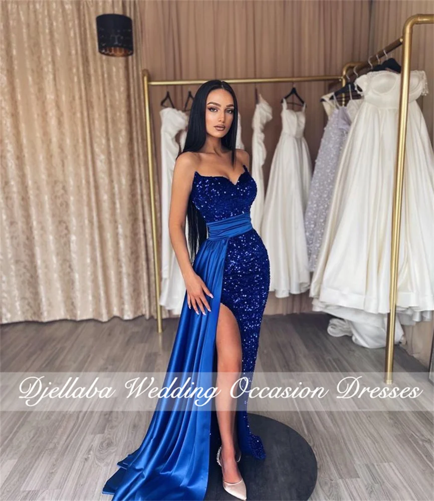 Navy Blue Velvet Sequins Mermaid Prom Dresses Sexy 2023 Sweetheart High Split Evening Dress Formal Party Gowns Robe De Soirée
Navy Blue Velvet Sequins Mermaid Prom Dresses Sexy 2023 Sweetheart High Split Evening Dress Formal Party Gowns Robe De Soirée