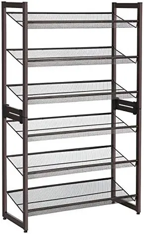 Shoe Storage, Metal Shoe Organizer Stand for Garage, Entryway, Set of 2 3-Tier Stackable Shoe Shelf, with Adjustable Flat or A
Shoe Storage, Metal Shoe Organizer Stand for Garage, Entryway, Set of 2 3-Tier Stackable Shoe Shelf, with Adjustable Flat or A