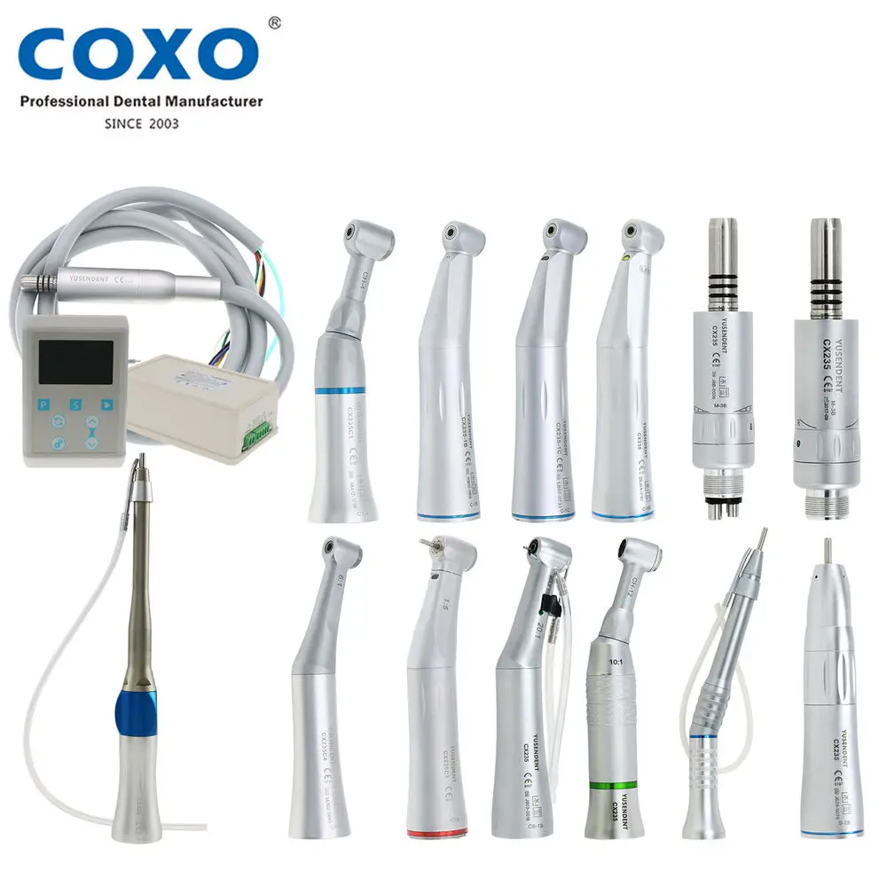 COXO Dental Low Speed 1:1 1:5 6:1 10:1 20:1 Handpiece CX235 Electric Micro Motor
COXO Dental Low Speed 1:1 1:5 6:1 10:1 20:1 Handpiece CX235 Electric Micro Motor
