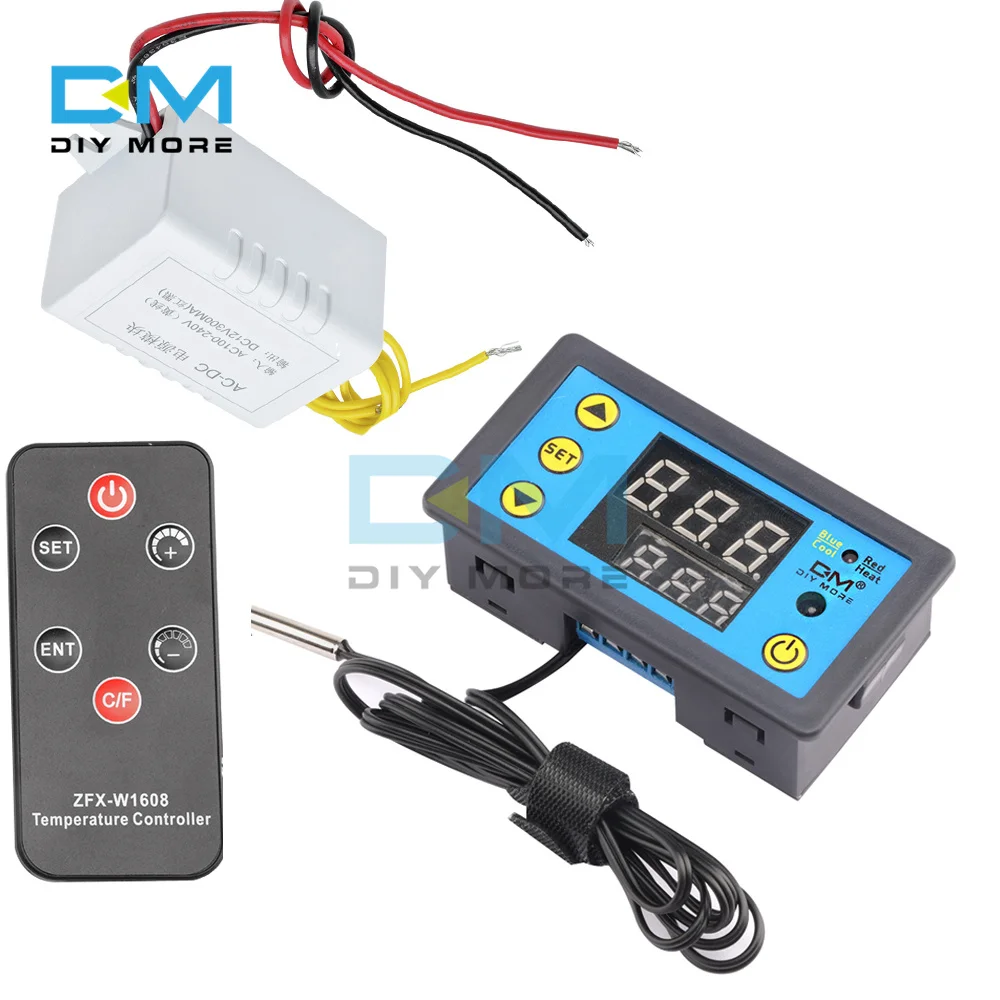 W3231 Digital Thermostat Dual Display Temperature Controller DC12V 24V AC110V 220V Thermoregulator with Infrared Remote Control
W3231 Digital Thermostat Dual Display Temperature Controller DC12V 24V AC110V 220V Thermoregulator with Infrared Remote Control