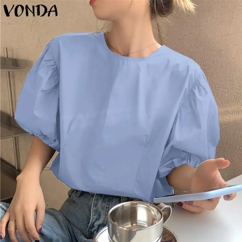 VONDA 2022 Elegant Fashion Women Round Neck Blusas Femme Clothing Solid Casual Blouse Long Sleeve Pleated Chemise Top Oversize
VONDA 2022 Elegant Fashion Women Round Neck Blusas Femme Clothing Solid Casual Blouse Long Sleeve Pleated Chemise Top Oversize