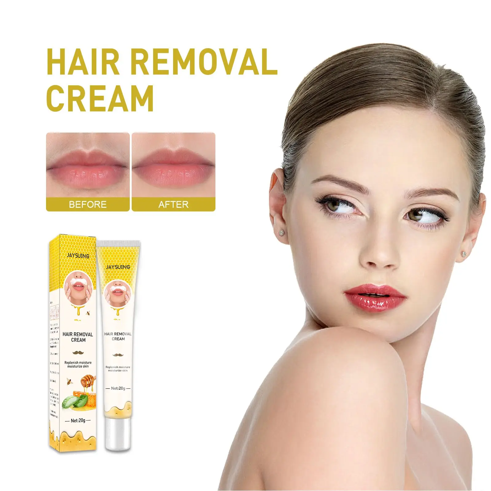 Lip Leg Stop Hair Growth Arm Pit Hair Removal Cream Aloe Honey Extraction Hair Growth Inhibitor Painless Depilatory
Lip Leg Stop Hair Growth Arm Pit Hair Removal Cream Aloe Honey Extraction Hair Growth Inhibitor Painless Depilatory