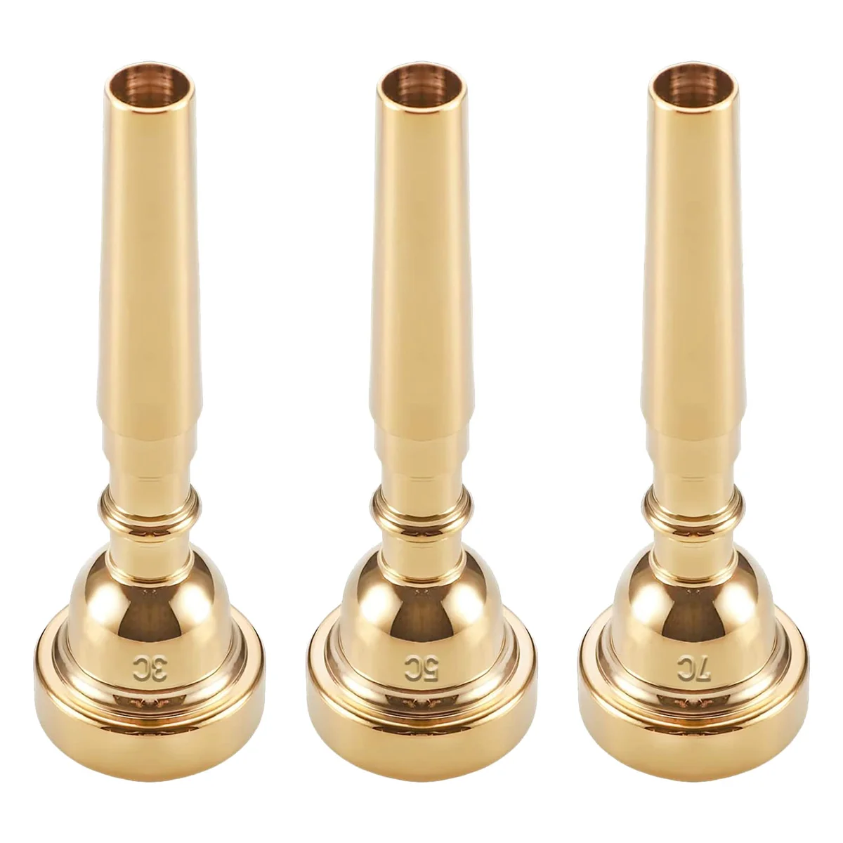 3PCS Trumpet Mounthpiece Set(3C 5C 7C) Gold Plated for Beginner Musical Trumpet Accessories or Finger Exerciser
3PCS Trumpet Mounthpiece Set(3C 5C 7C) Gold Plated for Beginner Musical Trumpet Accessories or Finger Exerciser