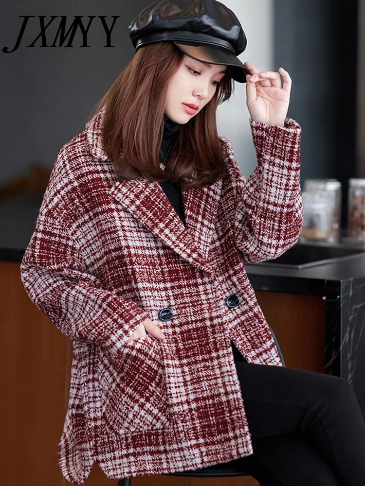 JXMYY Fashion Plaid Woolen Suit Jacket Women's Mid-Length Loose And Casual 2022 Autumn And Winter New Suit Woolen Coat
JXMYY Fashion Plaid Woolen Suit Jacket Women's Mid-Length Loose And Casual 2022 Autumn And Winter New Suit Woolen Coat