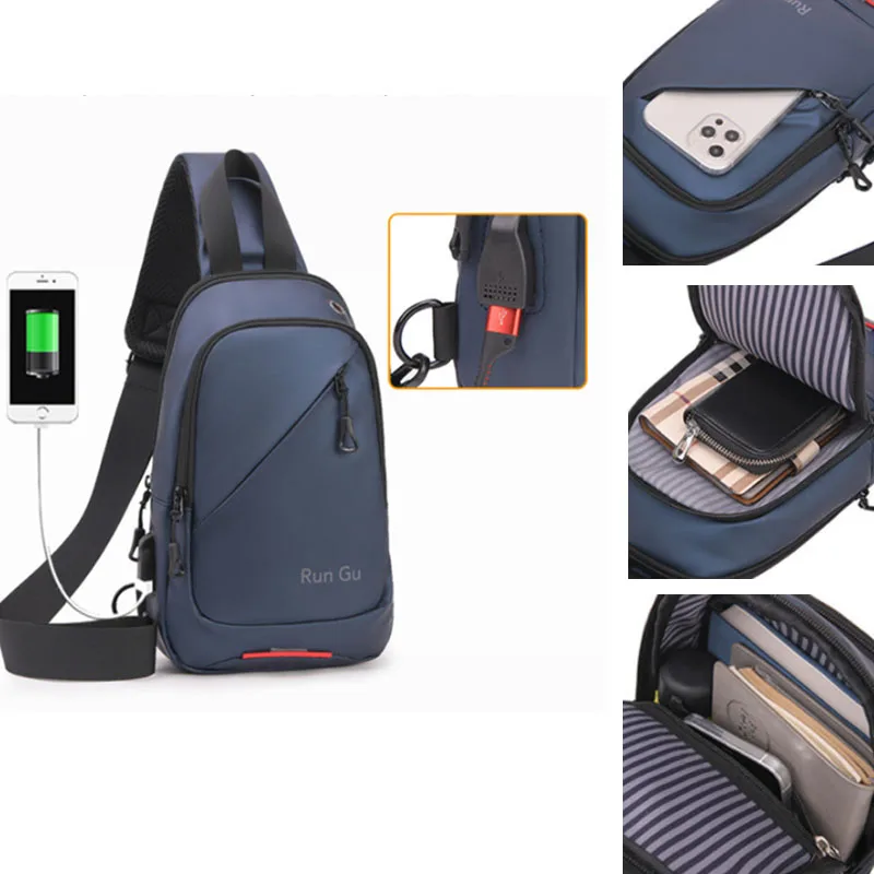Oxford With Chest For Male Travel Bag Women Bags Crossbody Pack Shoulder Body Sling Charging Men's Jack Cross Headphone
Oxford With Chest For Male Travel Bag Women Bags Crossbody Pack Shoulder Body Sling Charging Men's Jack Cross Headphone