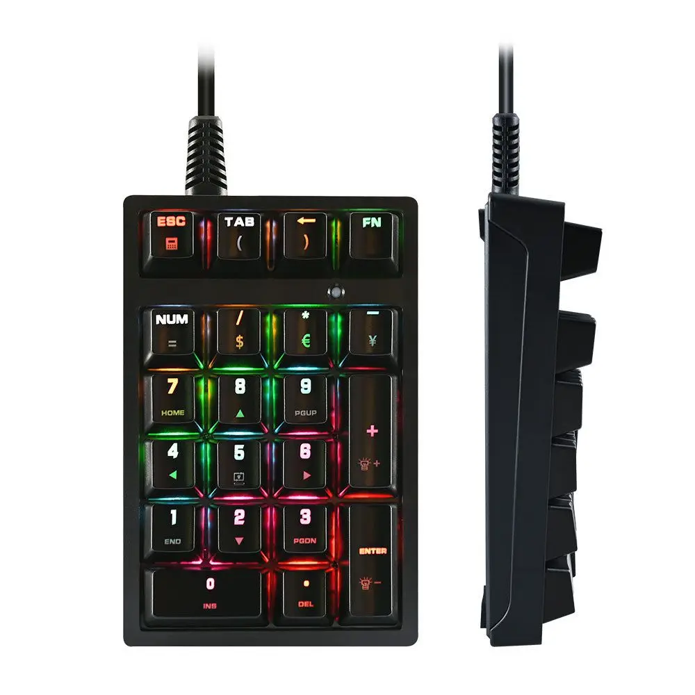 Mini RGB Backlight 21 Keys Laptop Numpad Number Pad Numeric Keypad Accounting Keyboard
Mini RGB Backlight 21 Keys Laptop Numpad Number Pad Numeric Keypad Accounting Keyboard