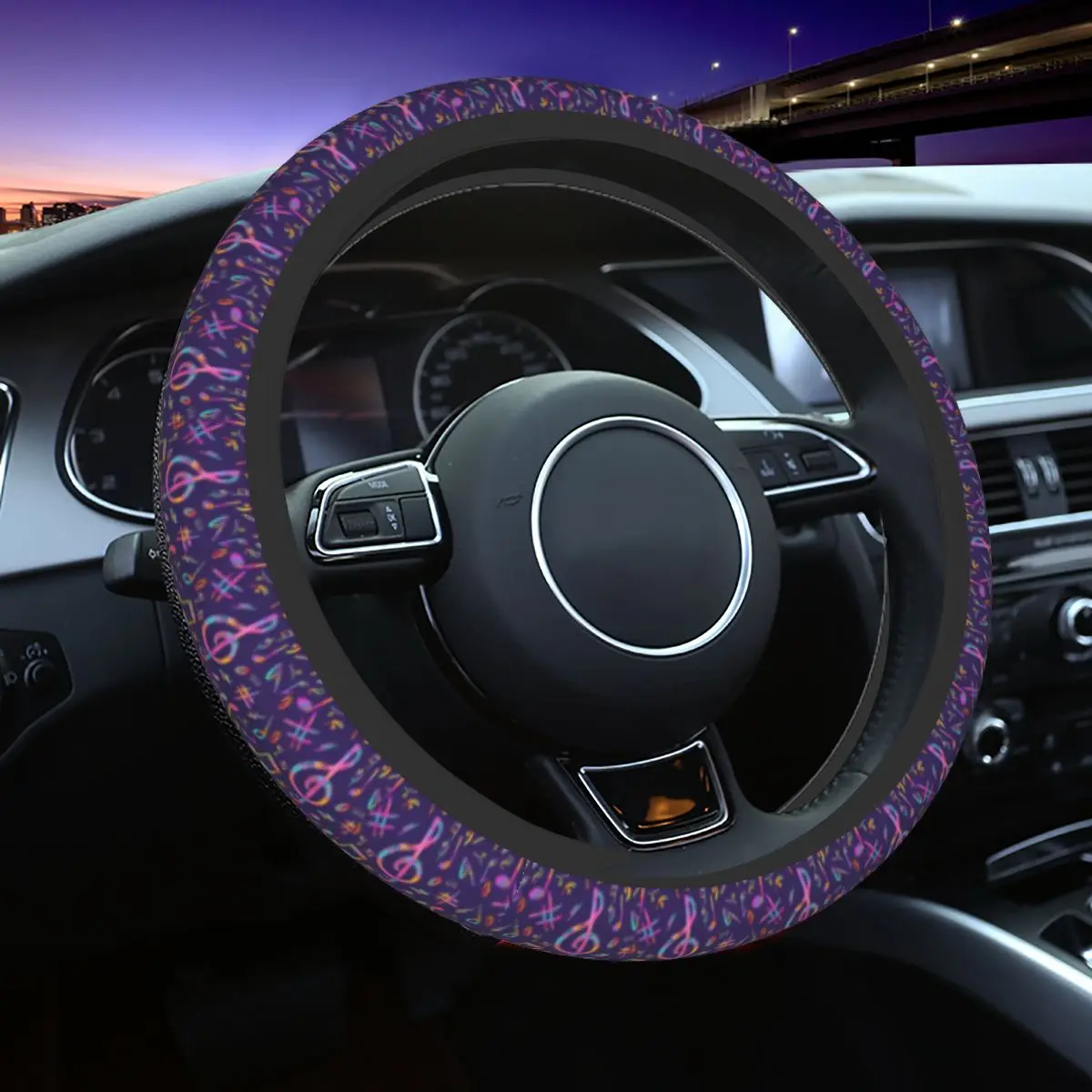 The Art Of Music Notes Steering Wheel Cover Anti-Slip Musician Steering Wheel Protector Universal 14.5-15 Inch Car Accessories
The Art Of Music Notes Steering Wheel Cover Anti-Slip Musician Steering Wheel Protector Universal 14.5-15 Inch Car Accessories