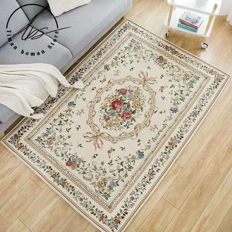 Ethnic Style Rugs Living Room Coffee Table Restaurant Carpet Bedroom Study Rug Crystal Velvet Soft Mats Dust-proof Non-slip Mat
Ethnic Style Rugs Living Room Coffee Table Restaurant Carpet Bedroom Study Rug Crystal Velvet Soft Mats Dust-proof Non-slip Mat
