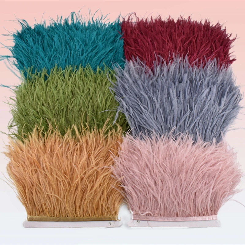 10Meters Ostrich Feathers on Ribbon Tape 10-15CM Feather Trim Boa Clothes Dress Sewing Artificial Decorations White Fringe Skirt
10Meters Ostrich Feathers on Ribbon Tape 10-15CM Feather Trim Boa Clothes Dress Sewing Artificial Decorations White Fringe Skirt