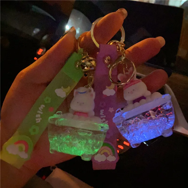 Luminous into the Oil Rabbit Bear Bubble Beads Bathtub Keychain Quicksand Bottle Delicate Pendant Couples Backpack Female Charm
Luminous into the Oil Rabbit Bear Bubble Beads Bathtub Keychain Quicksand Bottle Delicate Pendant Couples Backpack Female Charm