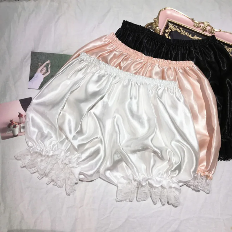 Pettipants Safety Short Pants Skirt Lace Trim Panties Pumpkin Shorts Solid Color Victorian Ruffles Bloomers Imitation Silk
Pettipants Safety Short Pants Skirt Lace Trim Panties Pumpkin Shorts Solid Color Victorian Ruffles Bloomers Imitation Silk
