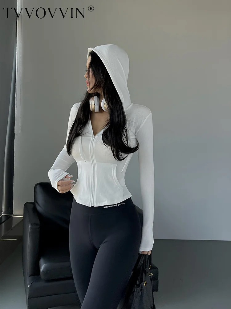 Long Sleeve Hooded TVVOVVIN Knitted Sweatshirt Short Tops Women's Summer New Tight Short Casual Sports Top Fashion Women U6U7
Long Sleeve Hooded TVVOVVIN Knitted Sweatshirt Short Tops Women's Summer New Tight Short Casual Sports Top Fashion Women U6U7