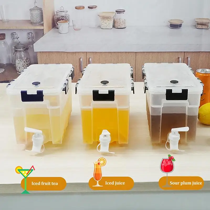 Refrigerator Cold Water Kettle Large Capacity Drink Dispenser With Faucet Transparent Iced Water Bucket For Beverage Lemonade
Refrigerator Cold Water Kettle Large Capacity Drink Dispenser With Faucet Transparent Iced Water Bucket For Beverage Lemonade