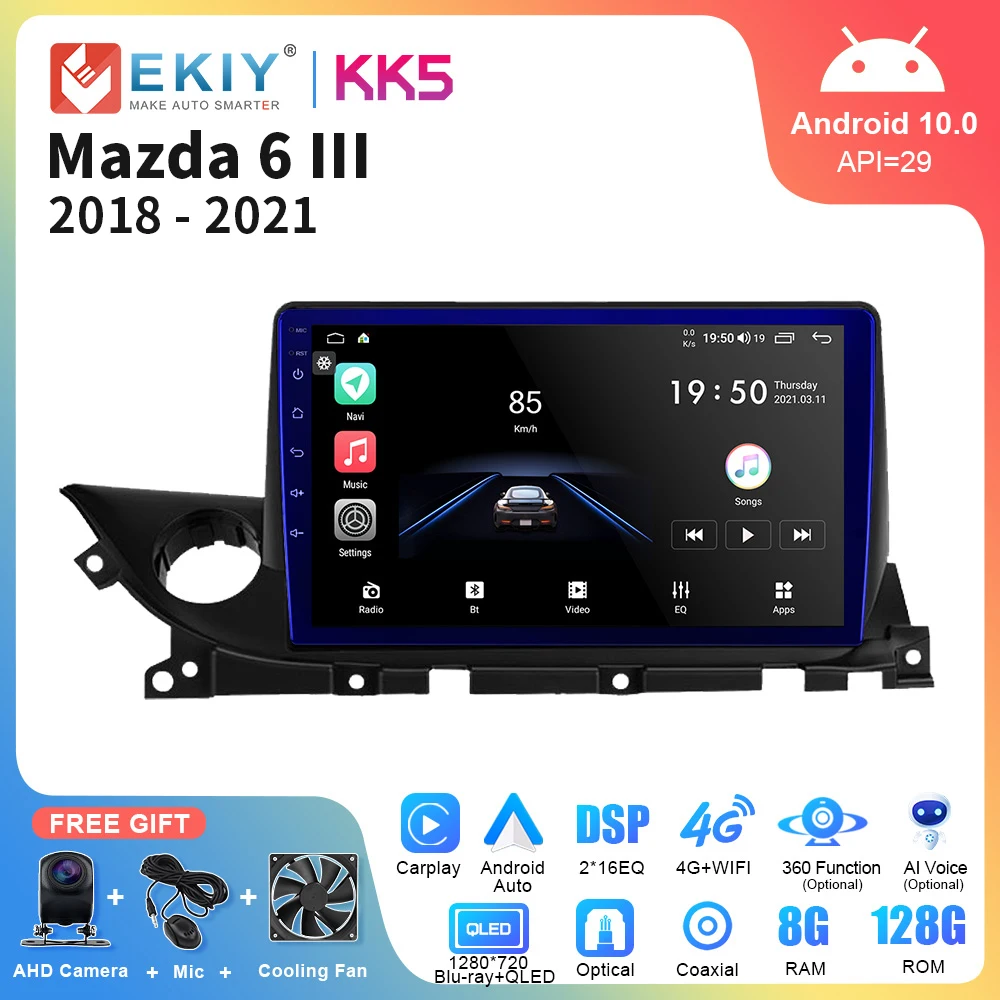 Автомагнитола EKIY KK5 2 Din Android для Mazda 6 Mazda6 III 3 GJ GL 2018 - 2021 GPS мультимедийный плеер стерео Carplay DVD головное устройство
Автомагнитола EKIY KK5 2 Din Android для Mazda 6 Mazda6 III 3 GJ GL 2018 - 2021 GPS мультимедийный плеер стерео Carplay DVD головное устройство