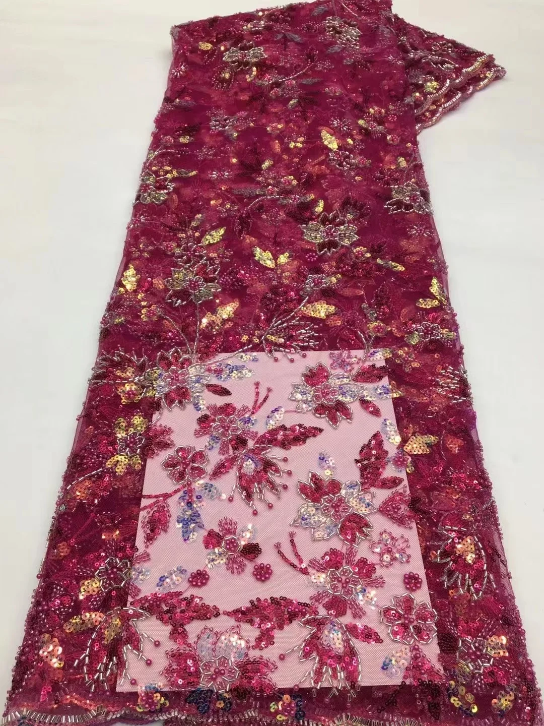 Luxury Beaded Embroidery Fabric African Lace Fabric 2023 Nigerian 5 Yards French White Lace for Wedding Gown Party Dress Sewing
Luxury Beaded Embroidery Fabric African Lace Fabric 2023 Nigerian 5 Yards French White Lace for Wedding Gown Party Dress Sewing