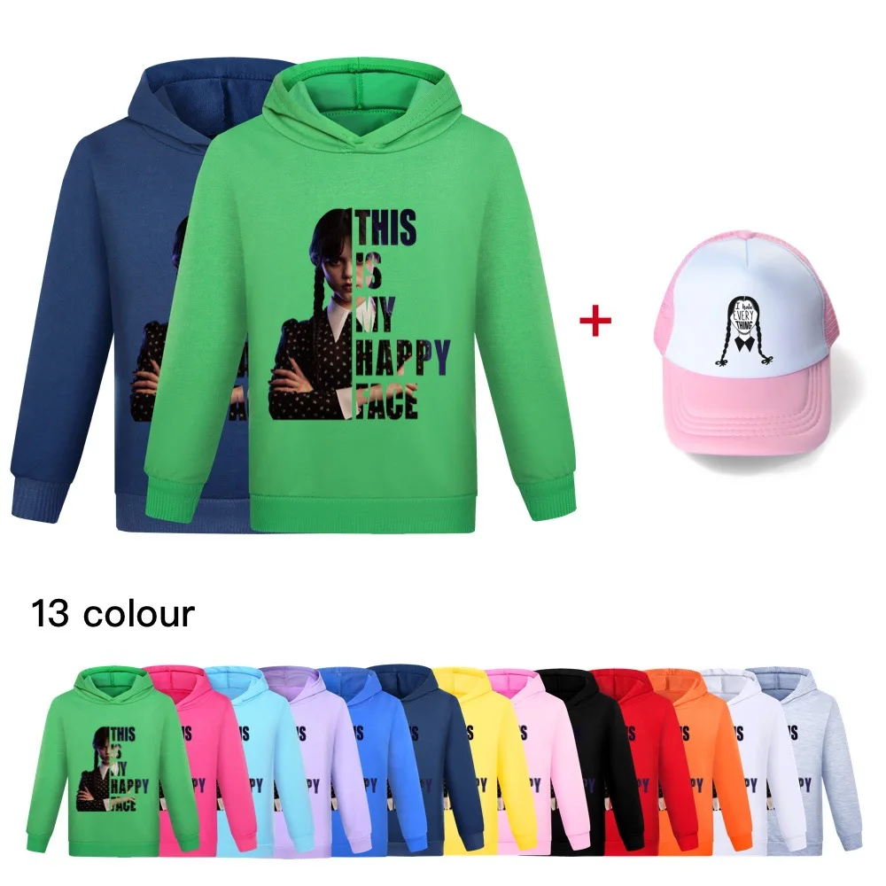 Wednesday Addams Autumn Baby Sweatshirt Kids Boy Girl Hooded Cartoon Hoodie+Hat Tops toddler girl fall clothes baby boy clothes 
Wednesday Addams Autumn Baby Sweatshirt Kids Boy Girl Hooded Cartoon Hoodie+Hat Tops toddler girl fall clothes baby boy clothes