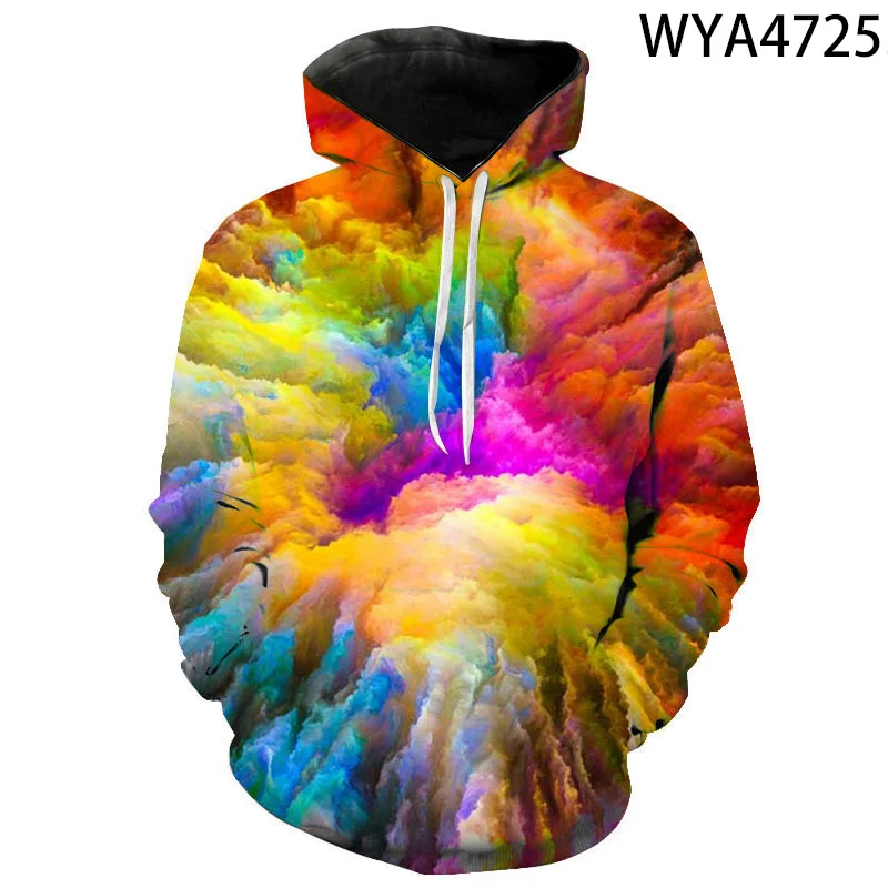 

Sweatshirts Starry Sky Art Splash Ink Design Space Cloud 3D Printed Men Women Children Hoodies Streetwear Boy Girl Kids Tops