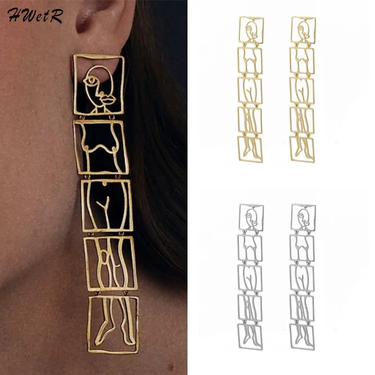 Trendy Face Individuality Hollow Out Metal Ins Style Unique Design Earrings Long Dangle Drop Earrings Party Women Jewelry Gift
Trendy Face Individuality Hollow Out Metal Ins Style Unique Design Earrings Long Dangle Drop Earrings Party Women Jewelry Gift