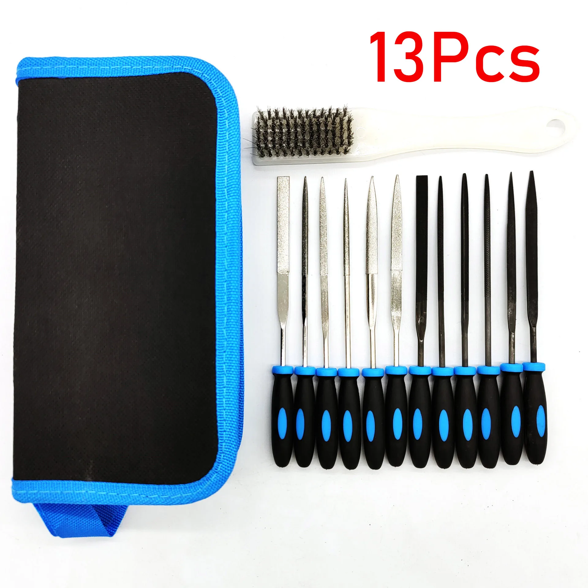 

13Pcs/Bag Small File Set 6Pcs Needle Diamond Files 6 High-Carbon Steel Files With Storage For Precision Metal Work Woodworking