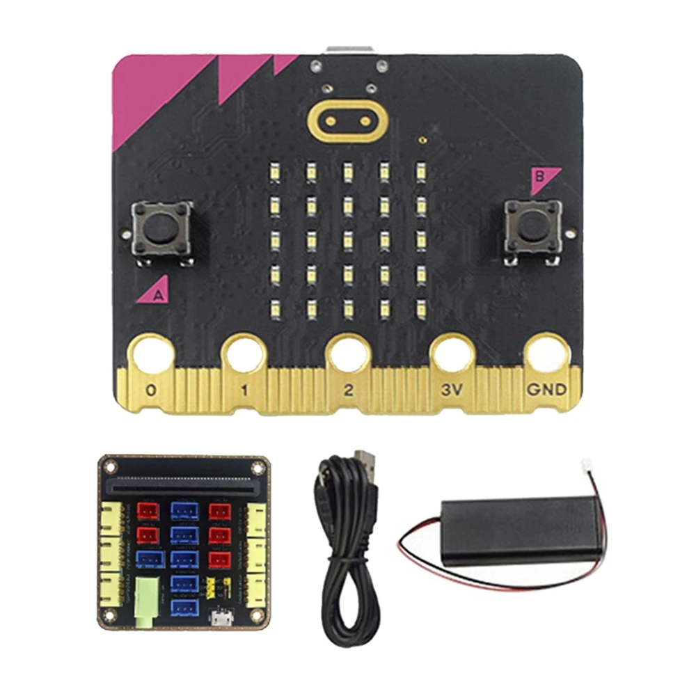 BBC Micro:Bit V2.2 Kit Built-in Speaker Microphone Touch DIY Programmable Development Board+Micro:Bit Adapter Board
BBC Micro:Bit V2.2 Kit Built-in Speaker Microphone Touch DIY Programmable Development Board+Micro:Bit Adapter Board