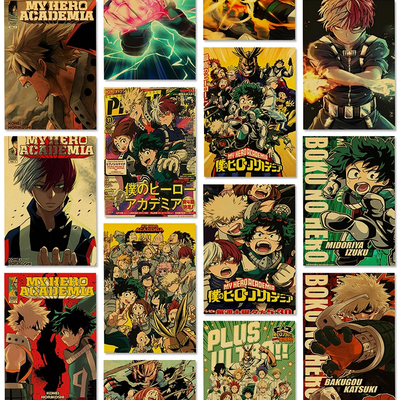 Anime My Hero Academia Retro Posters Manga Katsuki Bakugo Kraft Paper DIY Vintage Room Home Cafe Decor Print Art Wall Paintings
Anime My Hero Academia Retro Posters Manga Katsuki Bakugo Kraft Paper DIY Vintage Room Home Cafe Decor Print Art Wall Paintings