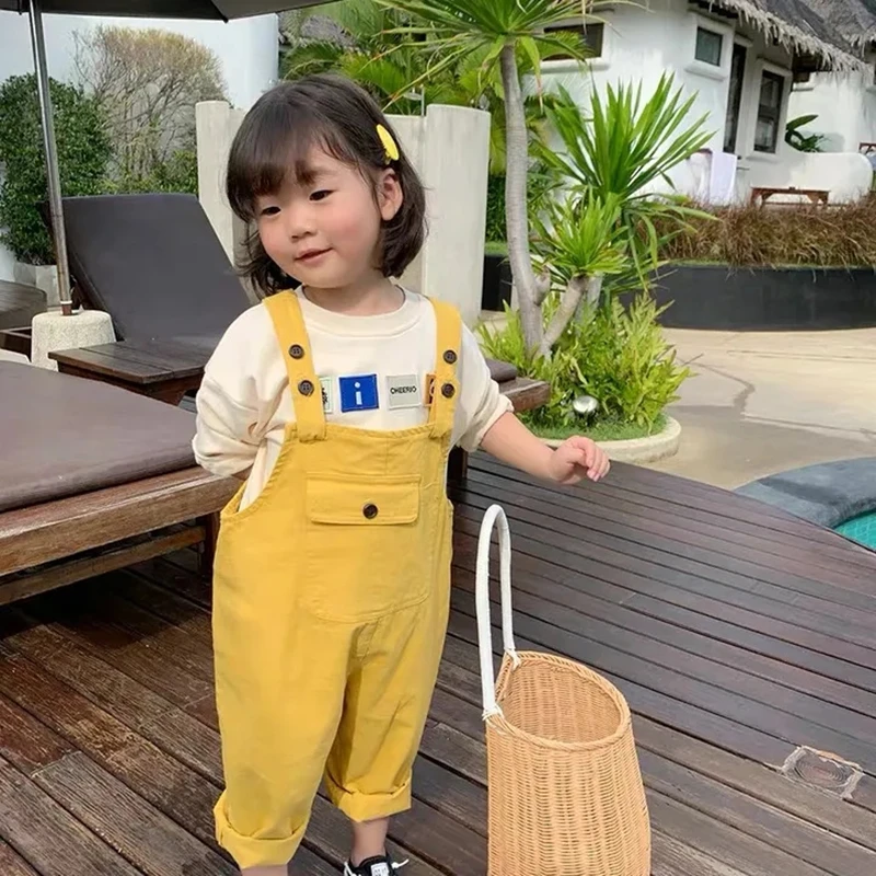 Yellow/White Kids Casual Overalls Solid Color Boys Girls Loose Bodysuit Spring Autumn Toddler One-Pieces Children Jumpsuits
Yellow/White Kids Casual Overalls Solid Color Boys Girls Loose Bodysuit Spring Autumn Toddler One-Pieces Children Jumpsuits