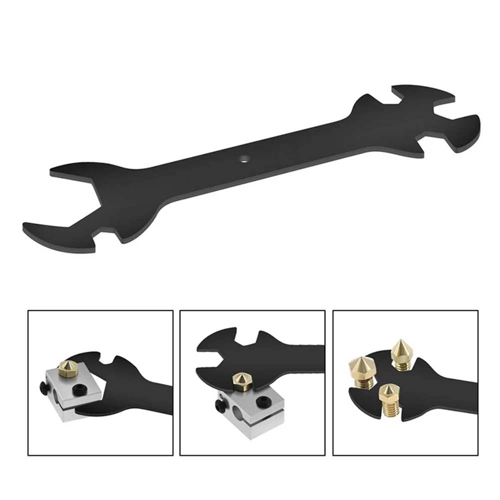 1pcs 5 IN 1 Nozzle Wrench Electrophoresis Spanner For MK8 MK10 Printer Nozzle Printer Parts Hand Tools 130*35*2mm
1pcs 5 IN 1 Nozzle Wrench Electrophoresis Spanner For MK8 MK10 Printer Nozzle Printer Parts Hand Tools 130*35*2mm