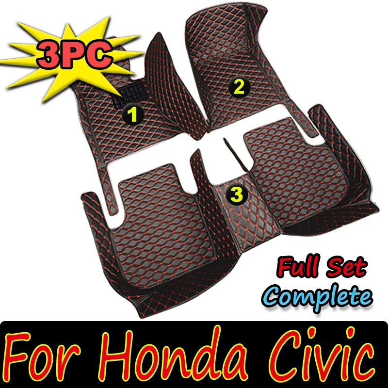 

LHD Car Floor Mats For Honda Civic 2022 2023 Carpets Styling Protect Accessories Rugs Foot Pad Auto Parts Waterproof Dash Covers