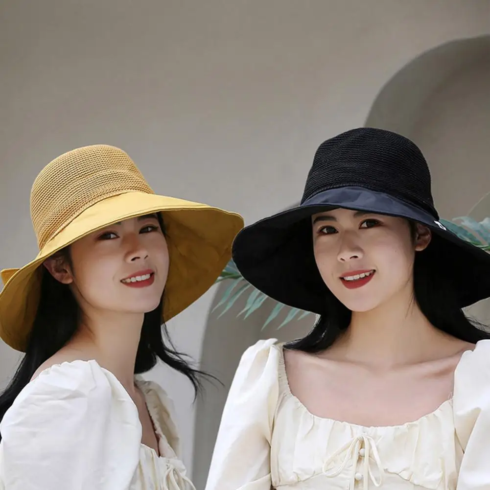 Women Hats Foldable Lightweight Decorative Washable Space-saving Breathable Good-looking Wide Brim Soft Sun Hat Daily Hat
Women Hats Foldable Lightweight Decorative Washable Space-saving Breathable Good-looking Wide Brim Soft Sun Hat Daily Hat