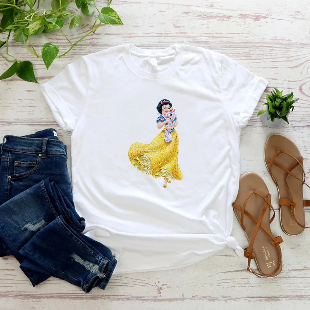 Disney Snow White Print Women Clothes Cute Sweet Style T Shirt for Girl Beautiful Fashion Summer Short Sleeve Tops Harajuku
Disney Snow White Print Women Clothes Cute Sweet Style T Shirt for Girl Beautiful Fashion Summer Short Sleeve Tops Harajuku