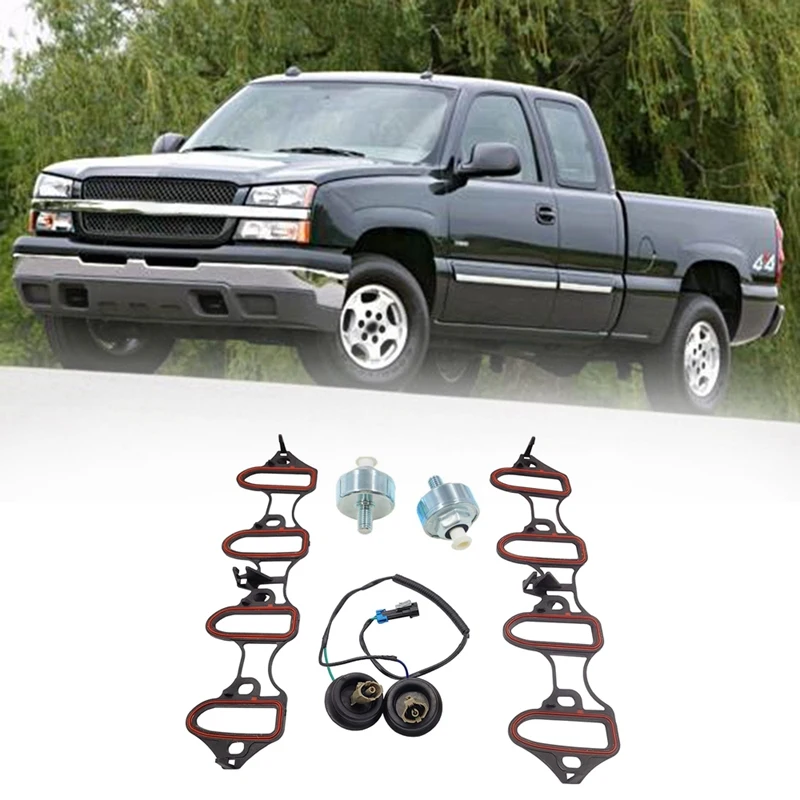 Knock Sensor Harness+Sensor + Intake Manifold Gasket for Chevy Silverado for GMC for Cadillac 10456603 12601822
Knock Sensor Harness+Sensor + Intake Manifold Gasket for Chevy Silverado for GMC for Cadillac 10456603 12601822