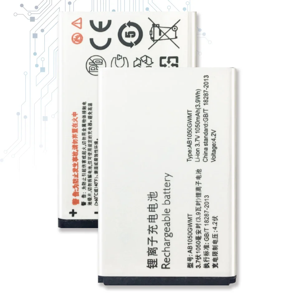 AB1050GWMT Replacement Battery For Philips E103 E106 E255 1050mAh with Track Code
AB1050GWMT Replacement Battery For Philips E103 E106 E255 1050mAh with Track Code