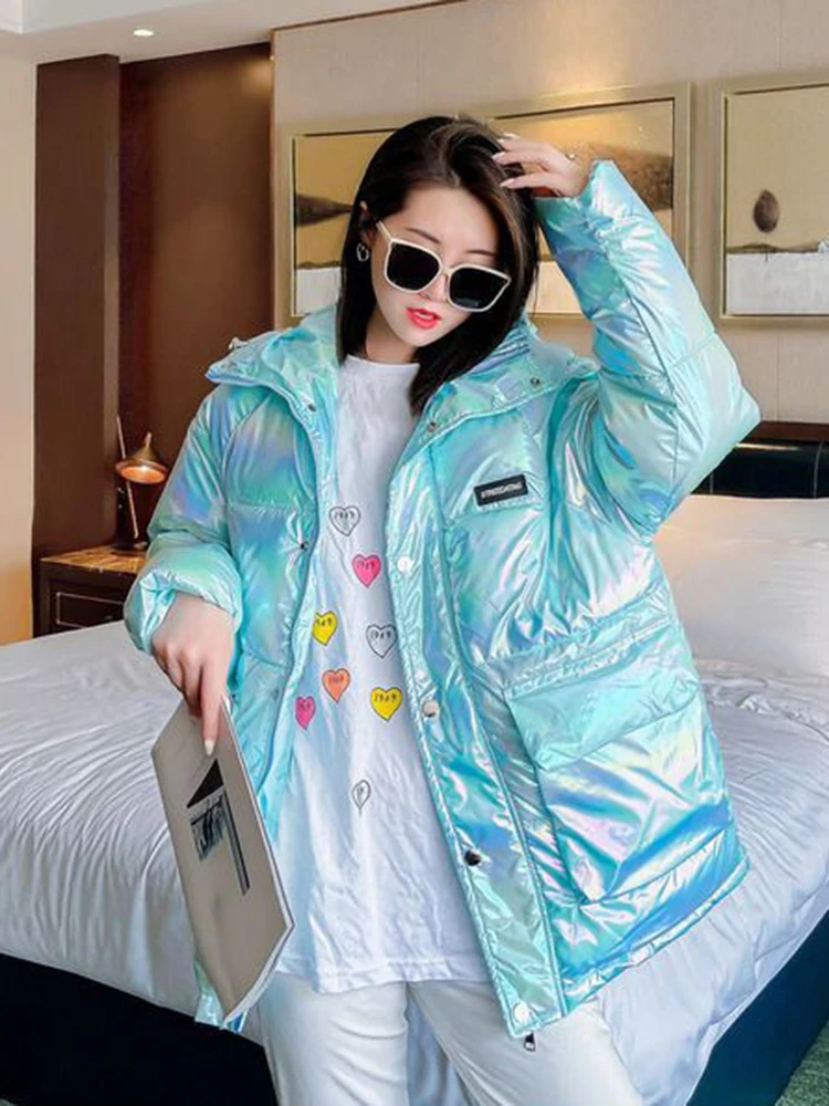 KBAT Winter Glossy Parka Women's Coat 2022 Fashion Thicken Hooded Loose Jacket Female Windproof Rainproof Warm Outwear
KBAT Winter Glossy Parka Women's Coat 2022 Fashion Thicken Hooded Loose Jacket Female Windproof Rainproof Warm Outwear