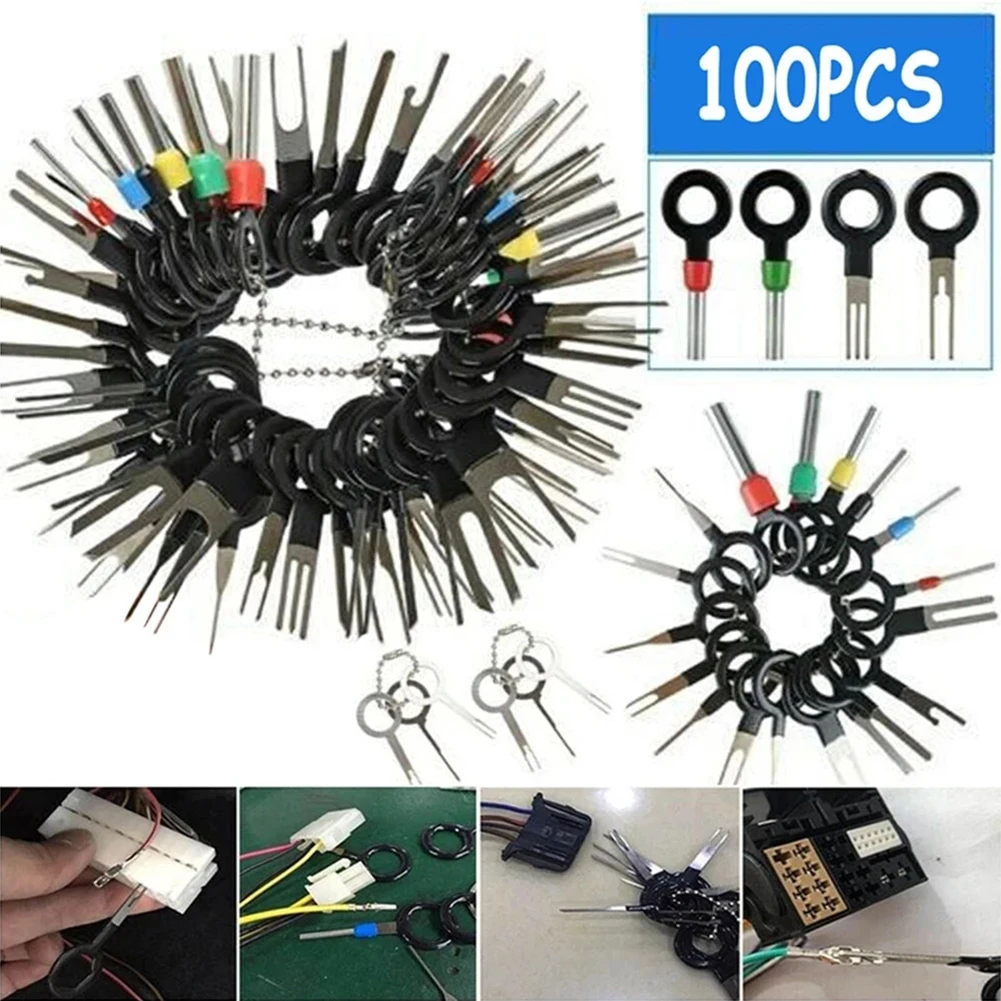 100Pcs Wire Terminal Removal Tools Portable Protective Bag Universal Tool Connector Terminal For Car Mechanical Repair Home
100Pcs Wire Terminal Removal Tools Portable Protective Bag Universal Tool Connector Terminal For Car Mechanical Repair Home