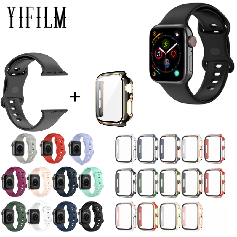 Силиконовый ремешок для часов + чехол для Apple Watch 7 Iwatch SE 6 5 38/40/41 мм 42/44/45 мм, водонепроницаемый ремешок для часов, устойчивый к царапинам чехол
Силиконовый ремешок для часов + чехол для Apple Watch 7 Iwatch SE 6 5 38/40/41 мм 42/44/45 мм, водонепроницаемый ремешок для часов, устойчивый к царапинам чехол