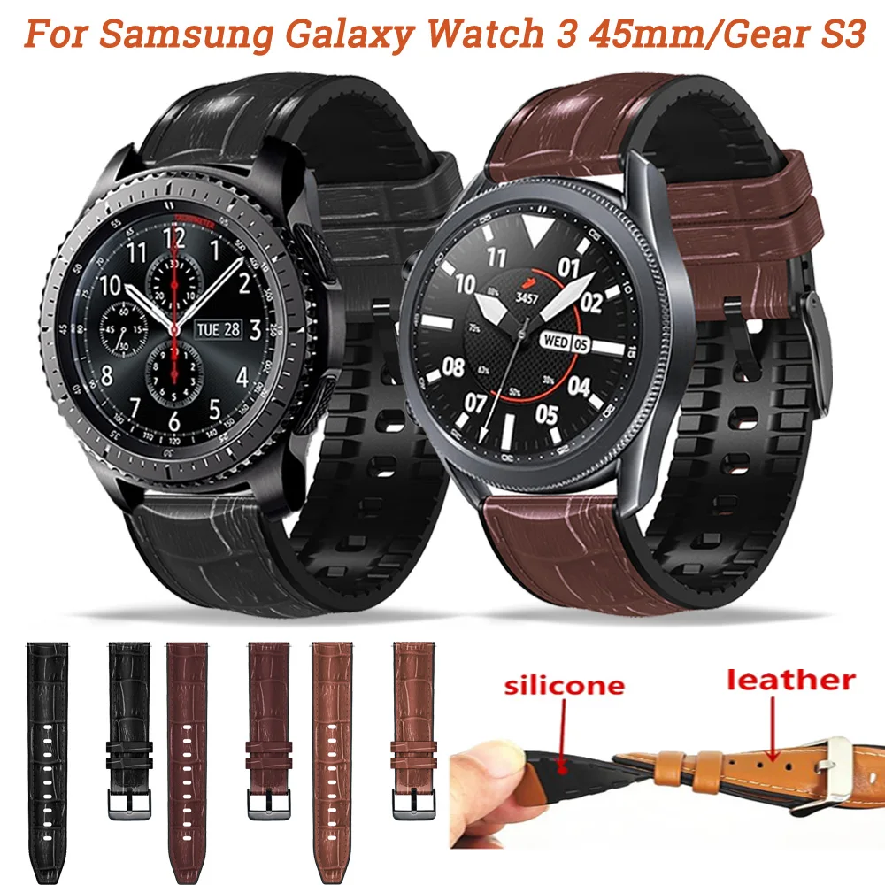 Ремешок силиконовый для Galaxy Watch 3 45 мм 4 Classic 46 мм, кожаный спортивный браслет для Samsung Gear S3 Frontier/Classic, 22 мм
Ремешок силиконовый для Galaxy Watch 3 45 мм 4 Classic 46 мм, кожаный спортивный браслет для Samsung Gear S3 Frontier/Classic, 22 мм