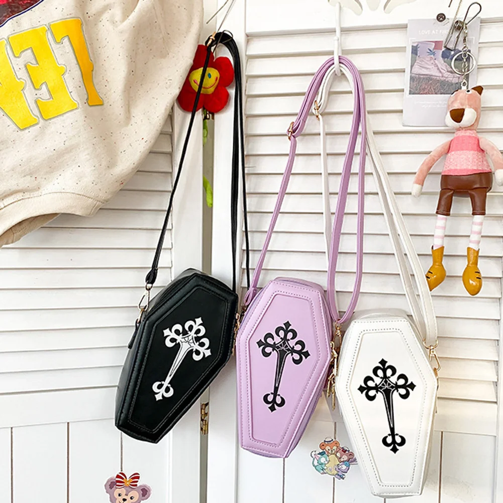 Novelty Coffin Shape Purses and Handbags Halloween Handbag Cross Crossbody Bag Coffin Purses Women Gothic Cross Shoulder Bag
Novelty Coffin Shape Purses and Handbags Halloween Handbag Cross Crossbody Bag Coffin Purses Women Gothic Cross Shoulder Bag