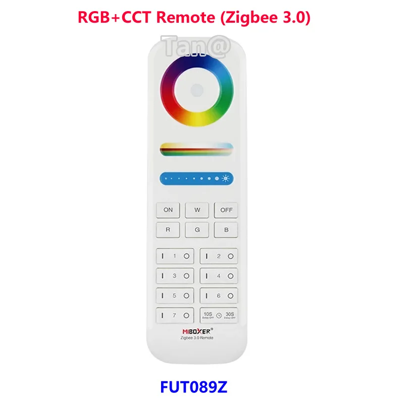 Miboxer RGB+CCT Wireless Remote Controller FUT089Z 7 Zones Dimmer Control On/Off, RGB Color and Brightness For Zigbee 3.0 Lights
Miboxer RGB+CCT Wireless Remote Controller FUT089Z 7 Zones Dimmer Control On/Off, RGB Color and Brightness For Zigbee 3.0 Lights