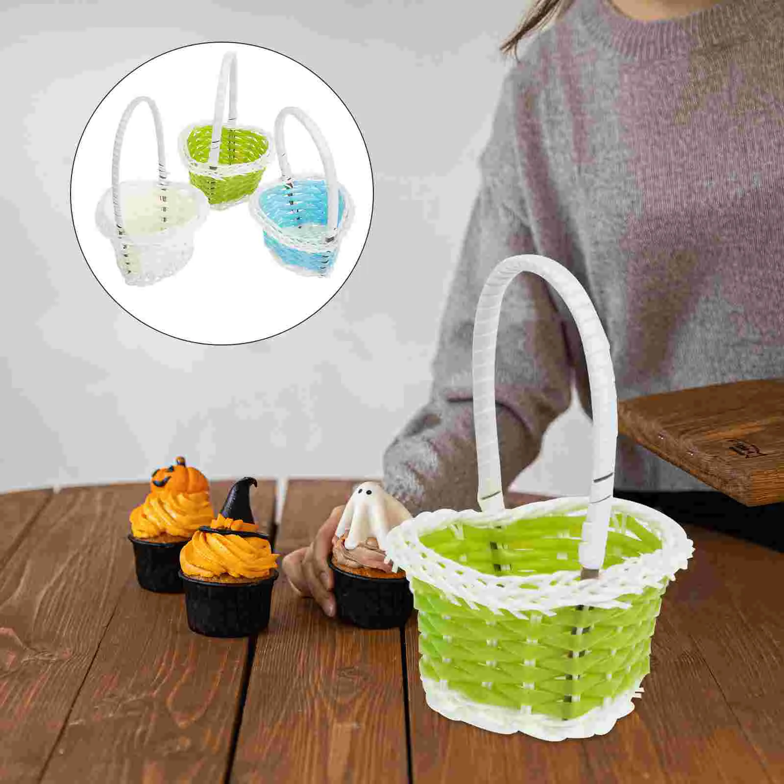 4Pcs Imitation Rattan Woven Basket Easter Egg Basket Decorative Home Organizer
4Pcs Imitation Rattan Woven Basket Easter Egg Basket Decorative Home Organizer