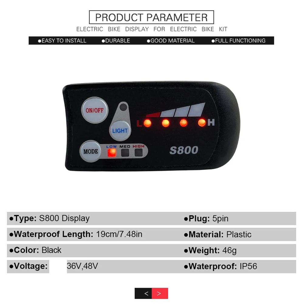 Durable Controller Set E-Bike Modification Part S800 Display Sine Wave Controller Throttle 36/48V 30A Accessories
Durable Controller Set E-Bike Modification Part S800 Display Sine Wave Controller Throttle 36/48V 30A Accessories