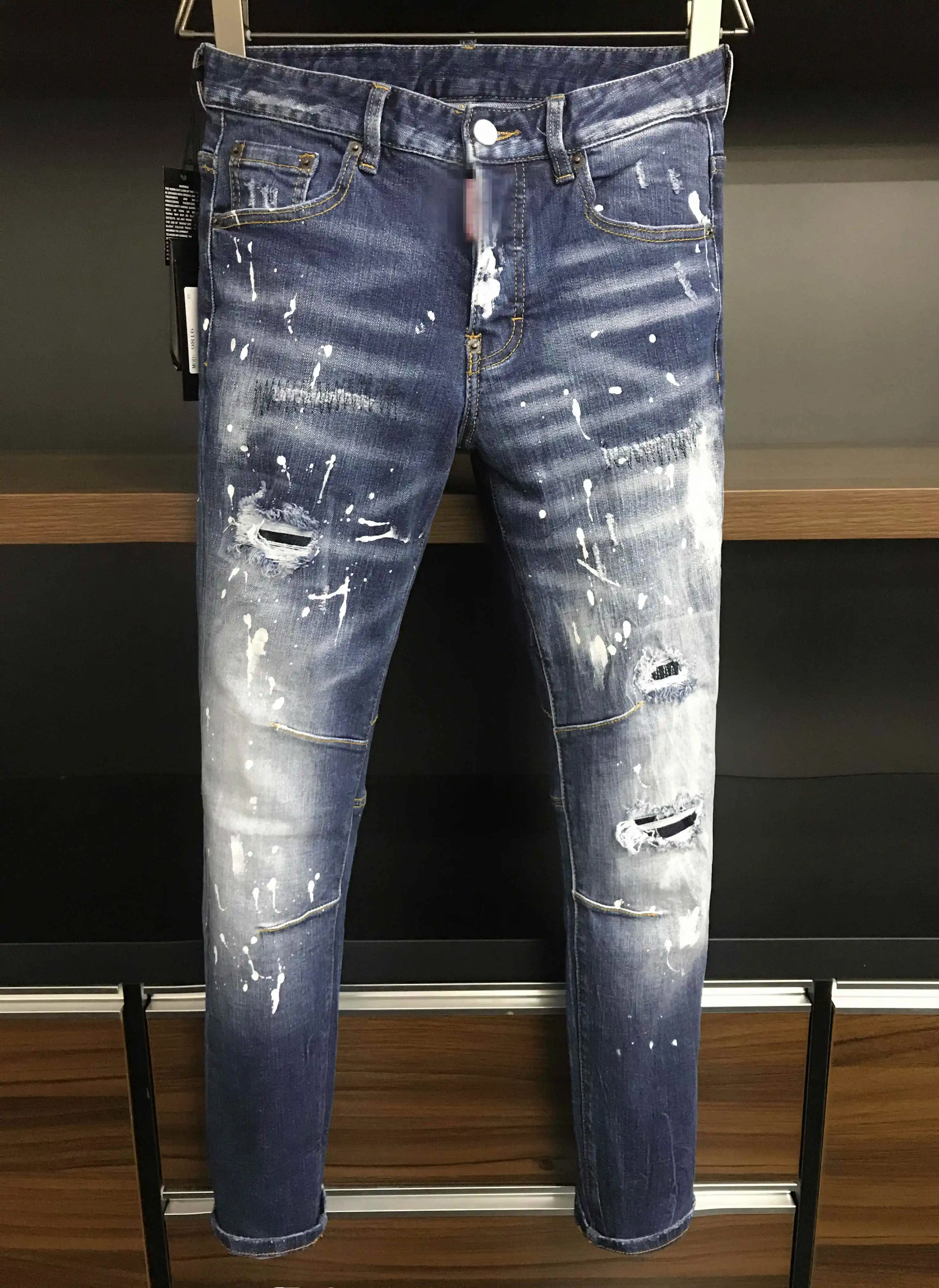 2022 New Fashion Brand D2 Men's Washed, Worn, Ripped, Paint Spot Motorcycle Jean
2022 New Fashion Brand D2 Men's Washed, Worn, Ripped, Paint Spot Motorcycle Jean
