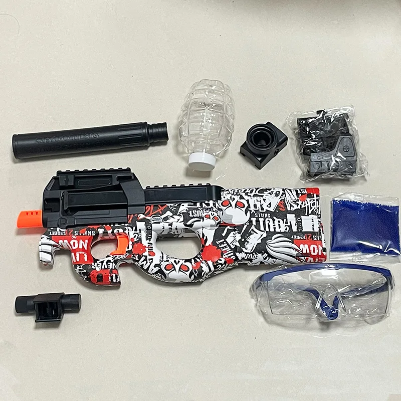 New Mini P90 Gel Blaster Gun Electric Powerful Splatter Ball Water Bullets Machine Gun for Boys Weapon Outdoor Games Kids Gifts
New Mini P90 Gel Blaster Gun Electric Powerful Splatter Ball Water Bullets Machine Gun for Boys Weapon Outdoor Games Kids Gifts