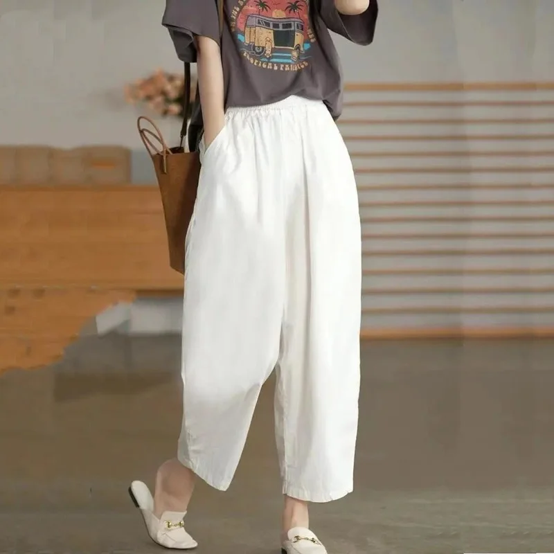 Summer Women's Pants Loose Cotton Linen Fashion Solid Wide Leg Pants for Women Casual Oversized High Waist Pants for Women
Summer Women's Pants Loose Cotton Linen Fashion Solid Wide Leg Pants for Women Casual Oversized High Waist Pants for Women
